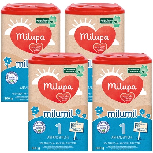 Milupa Anfangsmilch Milumil 1 4 x 800 g ab der Geburt Milupa Anfangsmilch Milumil 1 4 x 800 g ab der Geburt