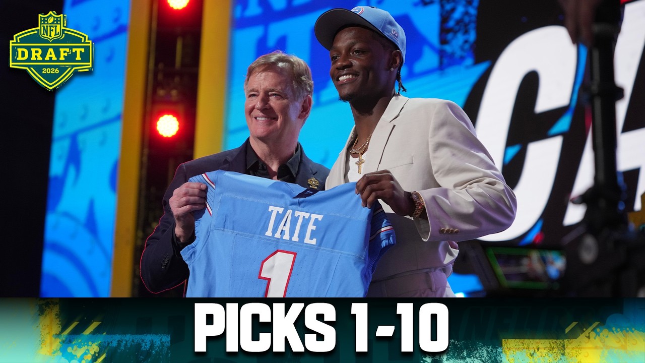 Picks 1-10: Titans Select Carnell Tate #4 Overall! | 2026 NFL Draft Picks 1-10: Titans Select Carnell Tate #4 Overall! | 2026 NFL Draft