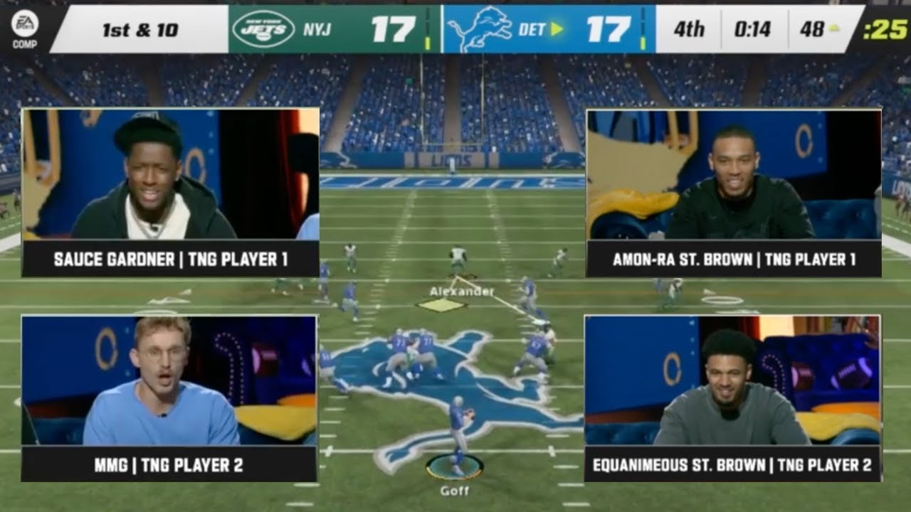 Sauce Gardner, Amon-Ra St. Brown and NFL Stars play MMG in Madden! | TNG Family Night Sauce Gardner, Amon-Ra St. Brown and NFL Stars play MMG in Madden! | TNG Family Night