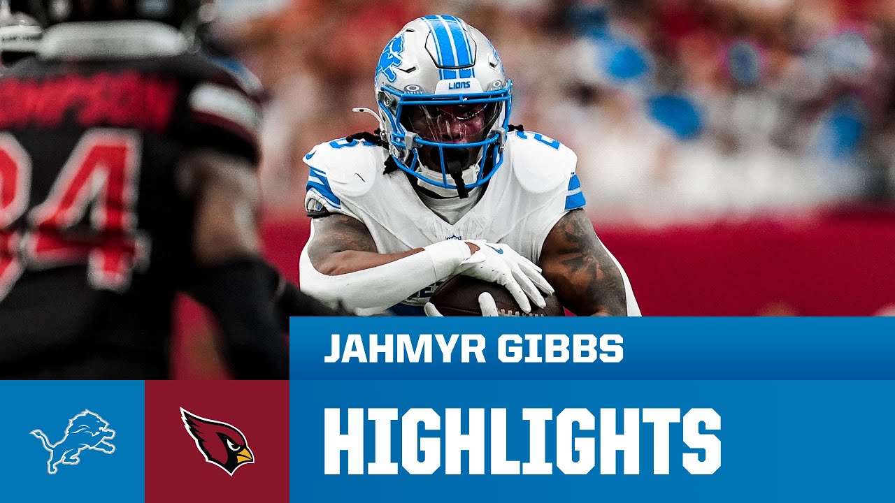 Jahmyr Gibbs highlights vs. Cardinals | 2024 NFL Week 3 Jahmyr Gibbs highlights vs. Cardinals | 2024 NFL Week 3