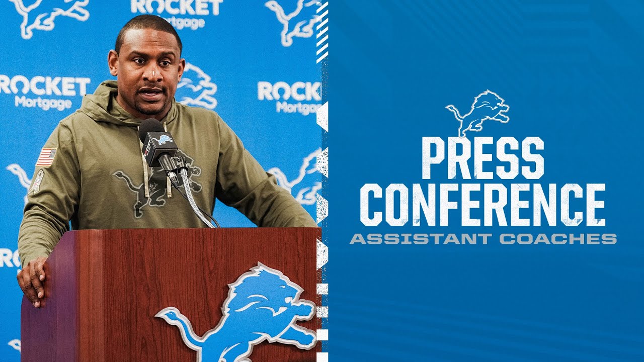Detroit Lions assistant coaches meet with the media on April 12 Detroit Lions assistant coaches meet with the media on April 12