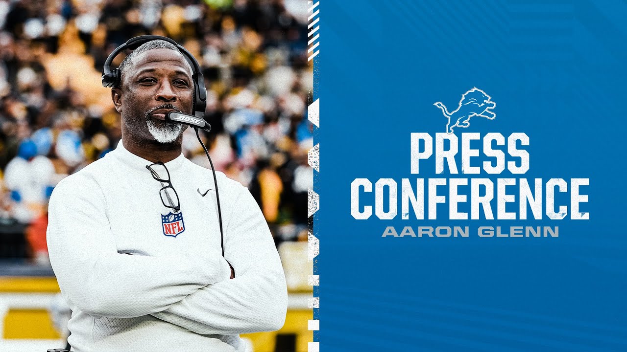 Defensive Coordinator Aaron Glenn speaks to the media on January 5 Defensive Coordinator Aaron Glenn speaks to the media on January 5