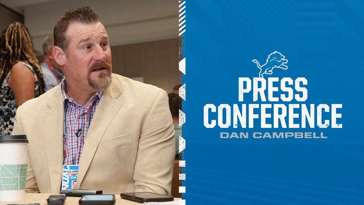 Head Coach Dan Campbell meets with the media on March 28 Head Coach Dan Campbell meets with the media on March 28