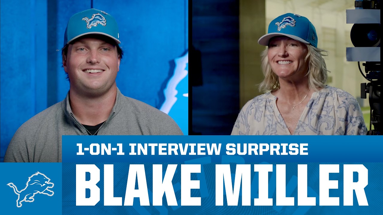 Blake Miller 1-on-1 interview surprise | Detroit Lions Blake Miller 1-on-1 interview surprise | Detroit Lions