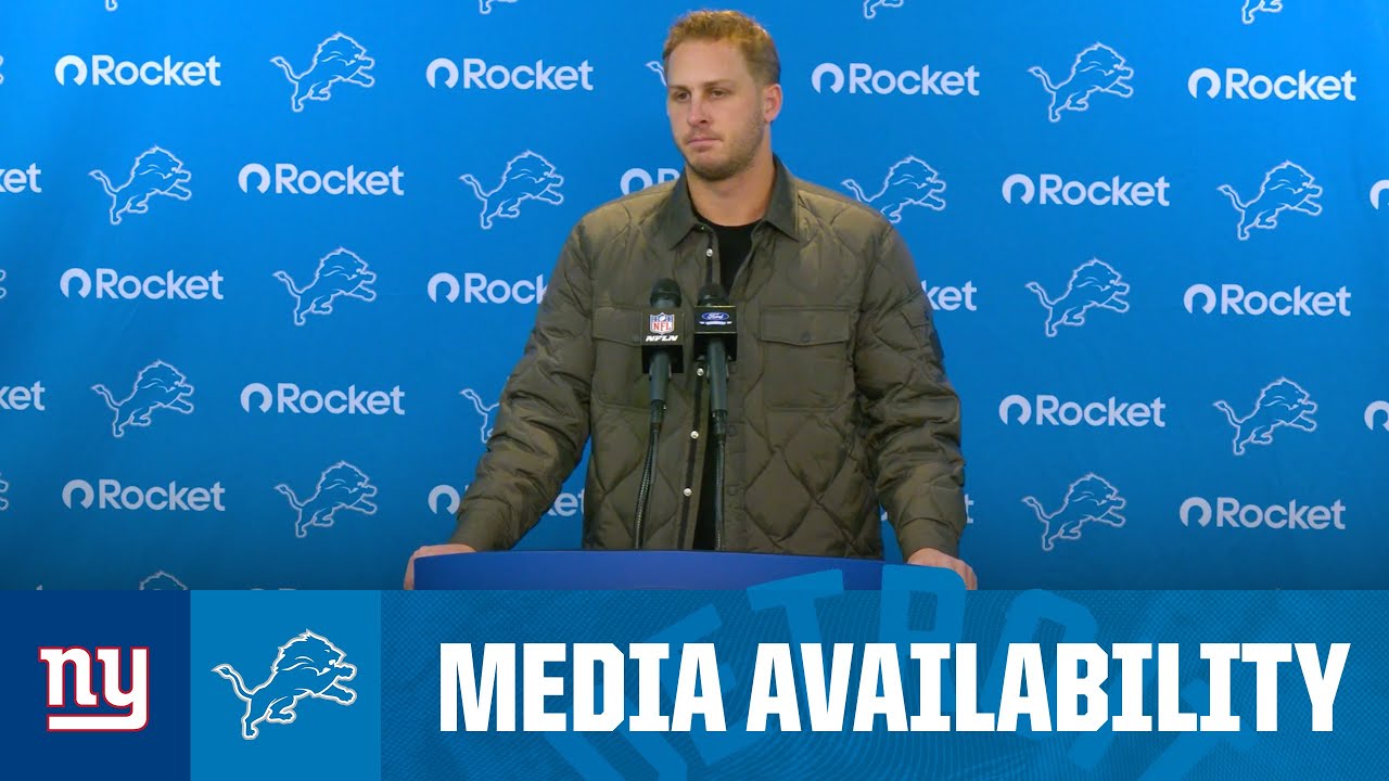 Jared Goff postgame media availability | 2025 NFL Regular Season Week 12: Lions vs. Giants Jared Goff postgame media availability | 2025 NFL Regular Season Week 12: Lions vs. Giants