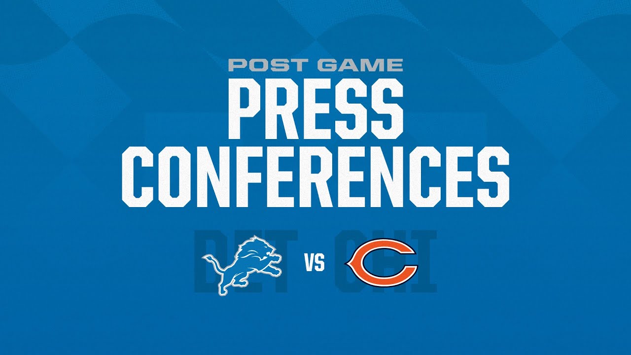 Postgame media availability | Lions vs. Bears Postgame media availability | Lions vs. Bears