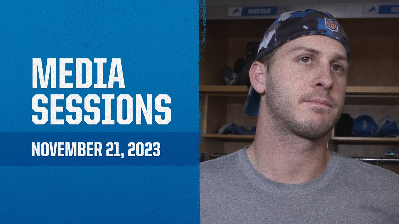 Jared Goff meets with the media on November 21, 2023 | Detroit Lions Jared Goff meets with the media on November 21, 2023 | Detroit Lions