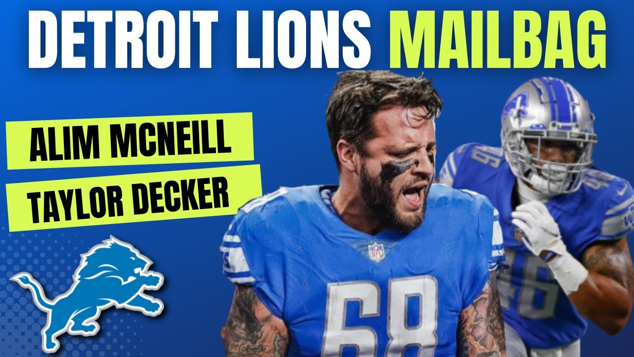 Detroit Lions Mailbag: Extend Taylor Decker & Alim McNeill, Sione Vaki vs. Craig Reynolds Detroit Lions Mailbag: Extend Taylor Decker & Alim McNeill, Sione Vaki vs. Craig Reynolds