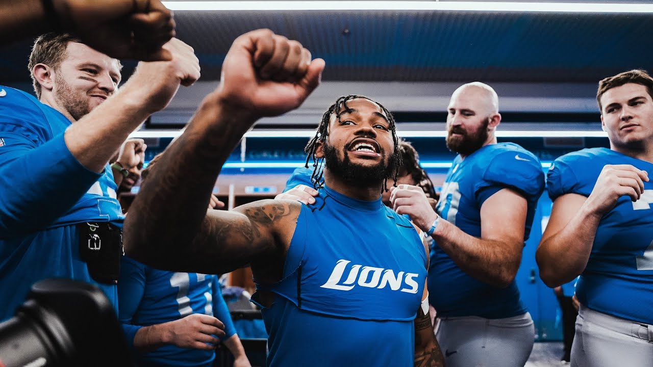 Postgame locker room celebration | Lions vs. Bears Postgame locker room celebration | Lions vs. Bears