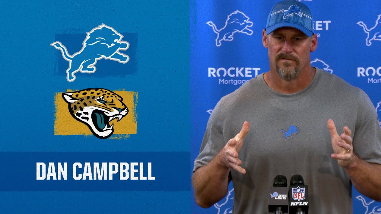 Dan Campbell postgame media availability | 2023 Preseason Week 2: Lions vs. Jaguars Dan Campbell postgame media availability | 2023 Preseason Week 2: Lions vs. Jaguars