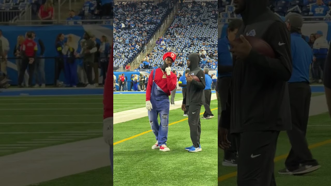 Injured Lions’ Kerby Joseph wears Mario costume ahead of Vikings game at Ford Field Injured Lions’ Kerby Joseph wears Mario costume ahead of Vikings game at Ford Field
