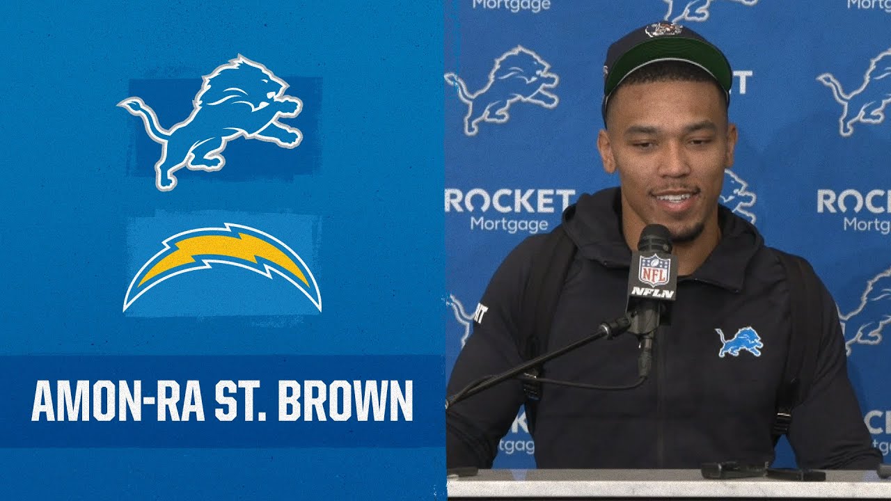 Amon-Ra St. Brown postgame media availability | 2023 Week 10: Lions at Chargers Amon-Ra St. Brown postgame media availability | 2023 Week 10: Lions at Chargers