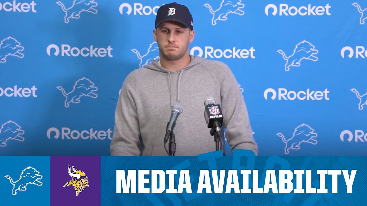 Jared Goff postgame media availability | 2025 NFL Regular Season Week 17: Lions at Vikings Jared Goff postgame media availability | 2025 NFL Regular Season Week 17: Lions at Vikings