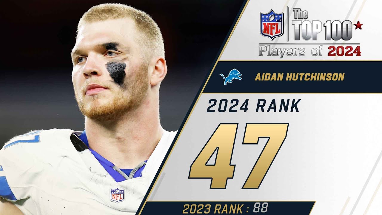 47: Aidan Hutchinson (DE, Lions) | Top 100 Players of 2024 47: Aidan Hutchinson (DE, Lions) | Top 100 Players of 2024