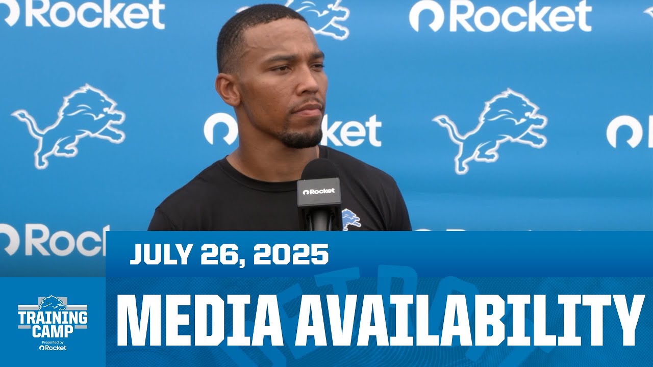 Detroit Lions players meet with the media on July 26 | 2025 Training Camp Day 6 Detroit Lions players meet with the media on July 26 | 2025 Training Camp Day 6