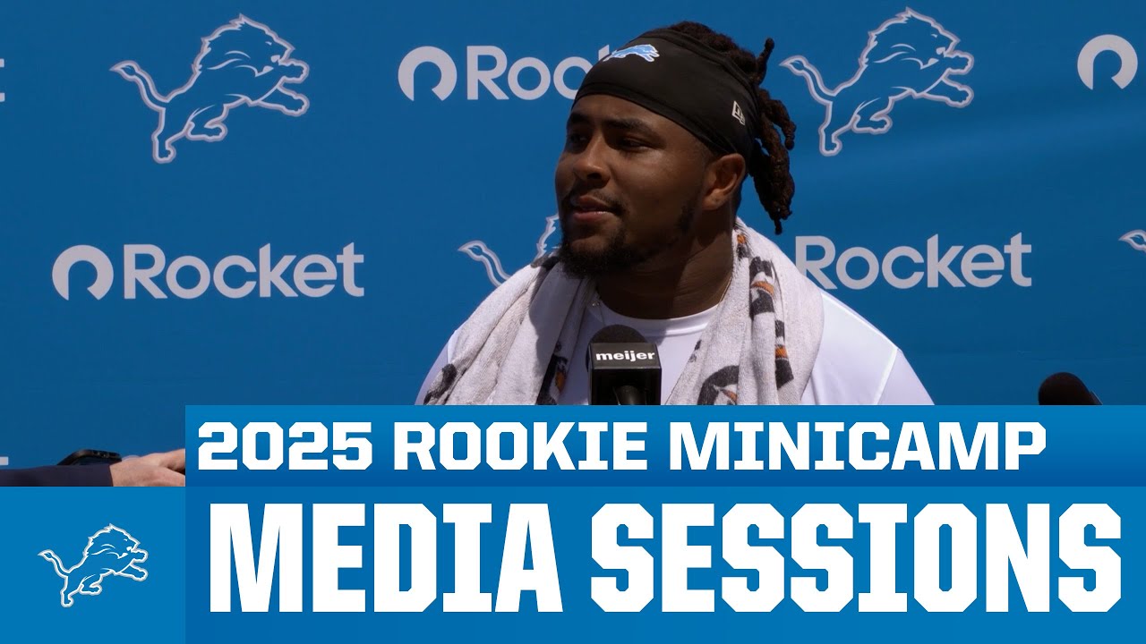 Detroit Lions Rookies meet with the media | 2025 Rookie Minicamp Detroit Lions Rookies meet with the media | 2025 Rookie Minicamp