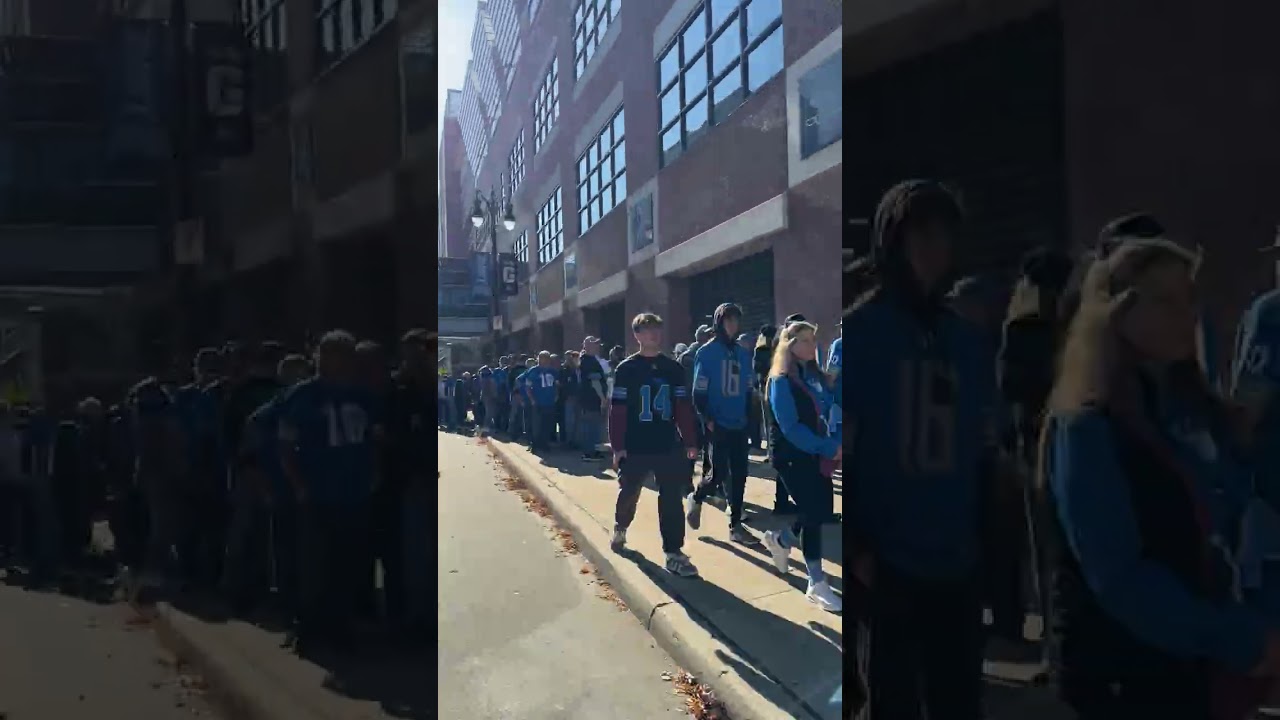 Lions fans are ready for the doors to open at Ford Field for the Vikings game Lions fans are ready for the doors to open at Ford Field for the Vikings game