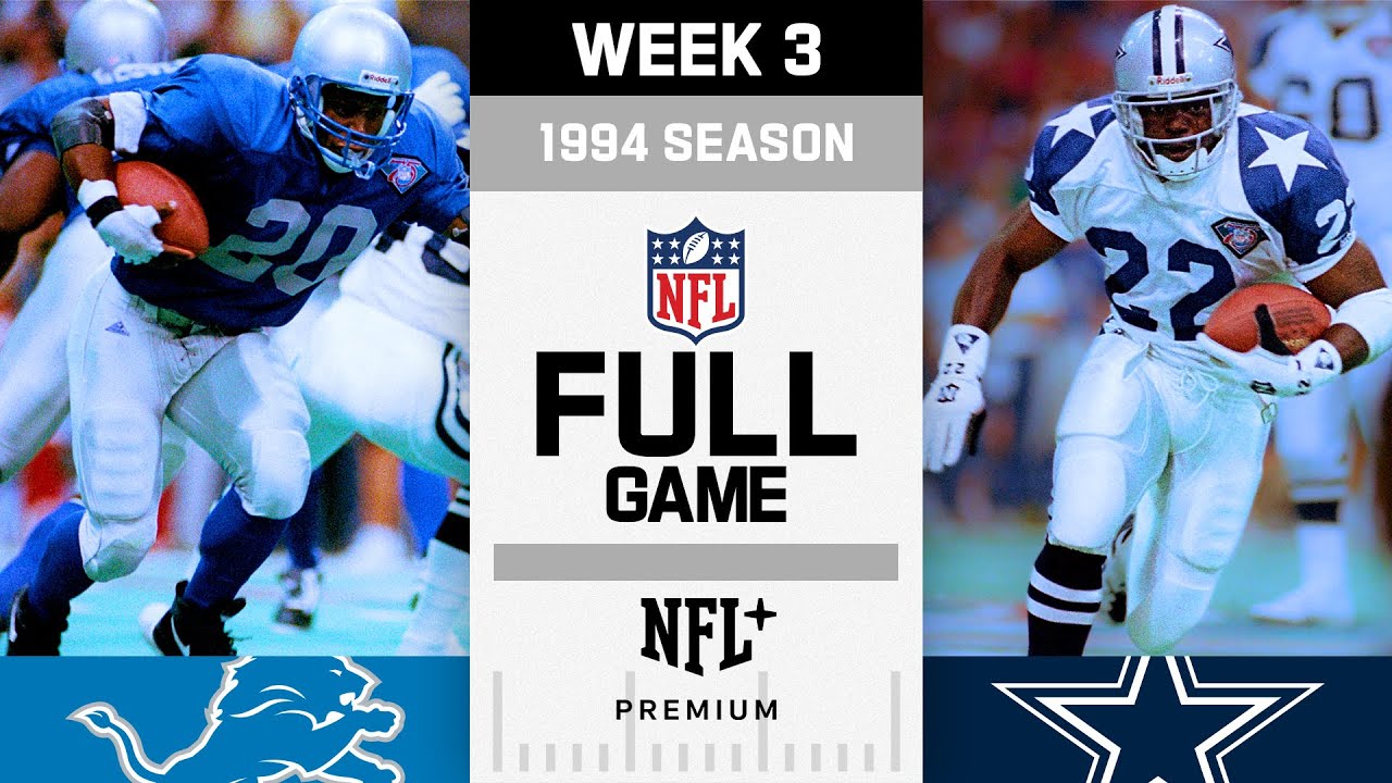 Barry vs. Emmitt! Detroit Lions vs. Dallas Cowboys FULL GAME | NFL 1994 Season Week 3 Barry vs. Emmitt! Detroit Lions vs. Dallas Cowboys FULL GAME | NFL 1994 Season Week 3