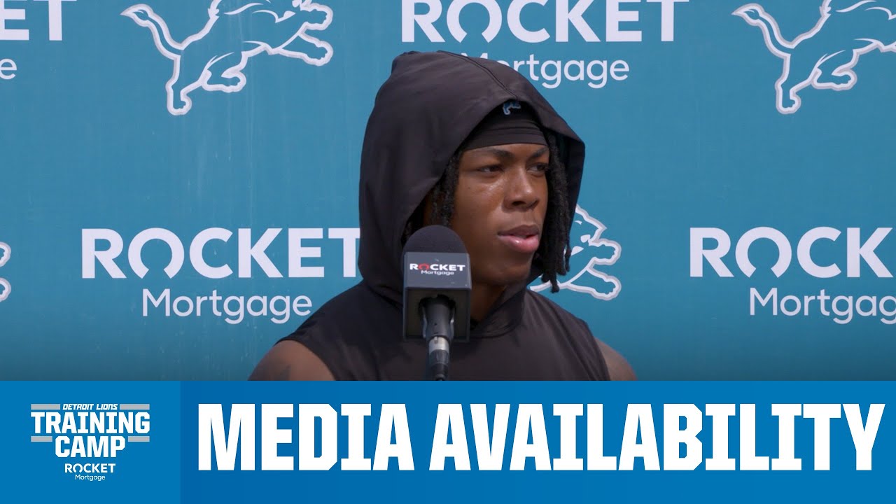 Jahmyr Gibbs meets with the media on July 25 | 2024 Training Camp Day 2 Jahmyr Gibbs meets with the media on July 25 | 2024 Training Camp Day 2