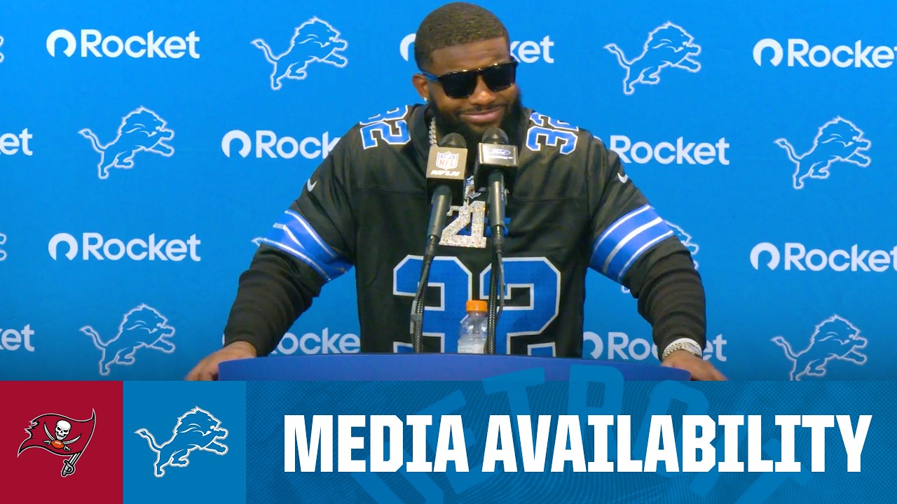 Detroit Lions players meet with the media | 2025 NFL Regular Season Week 7: Lions vs. Buccaneers Detroit Lions players meet with the media | 2025 NFL Regular Season Week 7: Lions vs. Buccaneers