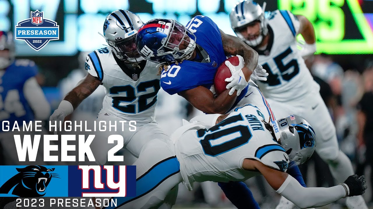 Carolina Panthers vs. New York Giants | 2023 Preseason Week 2 Game Highlights Carolina Panthers vs. New York Giants | 2023 Preseason Week 2 Game Highlights