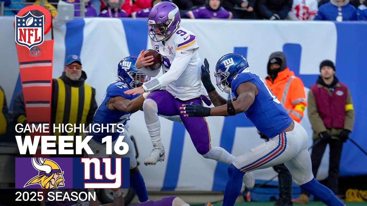 Minnesota Vikings vs. New York Giants Game Highlights | NFL 2025 Season Week 16 Minnesota Vikings vs. New York Giants Game Highlights | NFL 2025 Season Week 16