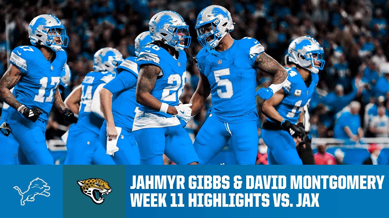 Jahmyr Gibbs and David Montgomery combined for 218 yards and 3 touchdowns | 2024 NFL Season Week 11 Jahmyr Gibbs and David Montgomery combined for 218 yards and 3 touchdowns | 2024 NFL Season Week 11