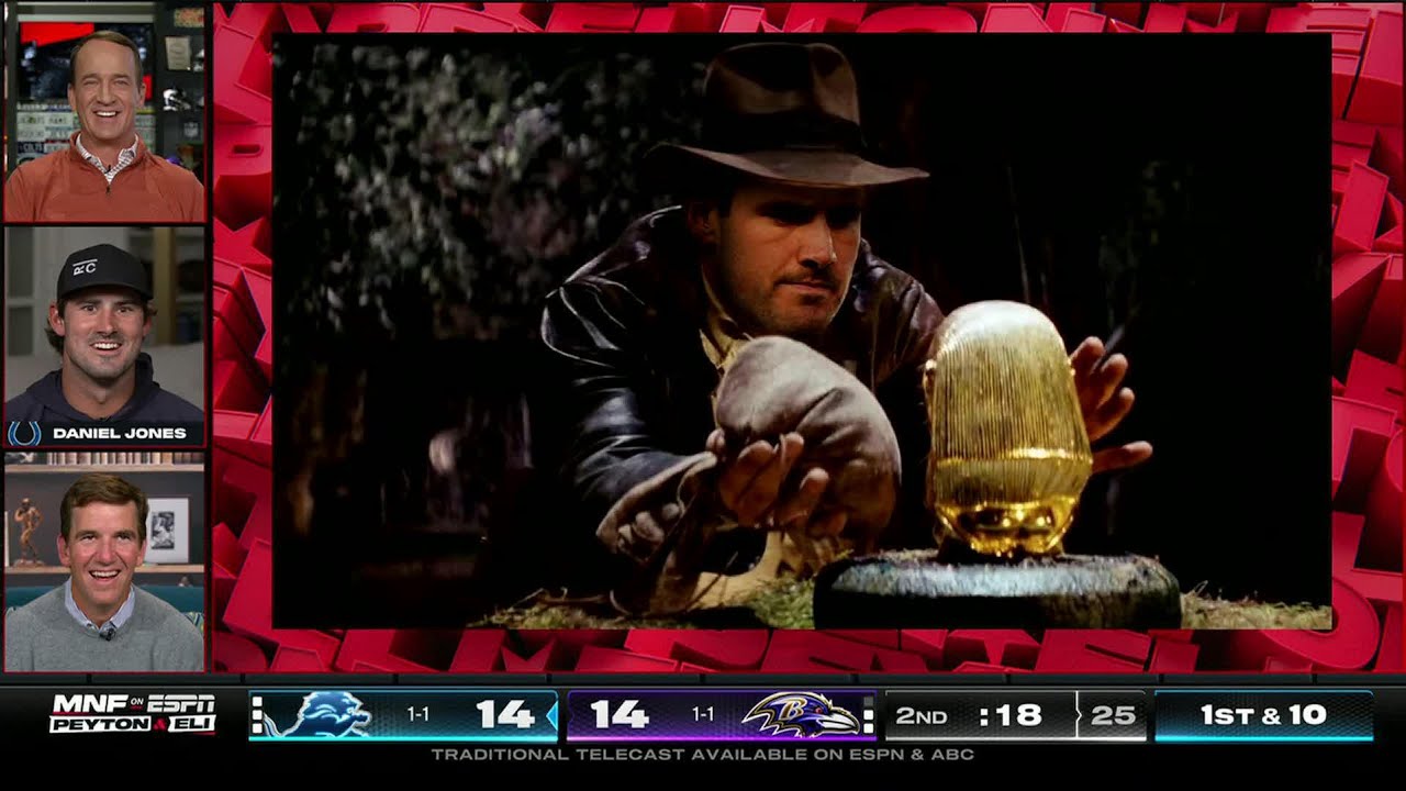 Daniel Jones joins Peyton & Eli during Lions vs. Ravens | ‘MNF ManningCast’ Daniel Jones joins Peyton & Eli during Lions vs. Ravens | ‘MNF ManningCast’