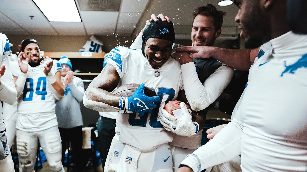 Postgame locker room celebration | Lions at Packers Postgame locker room celebration | Lions at Packers