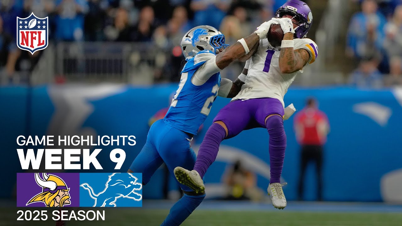 Minnesota Vikings vs. Detroit Lions Game Highlights | NFL 2025 Season Week 9 Minnesota Vikings vs. Detroit Lions Game Highlights | NFL 2025 Season Week 9