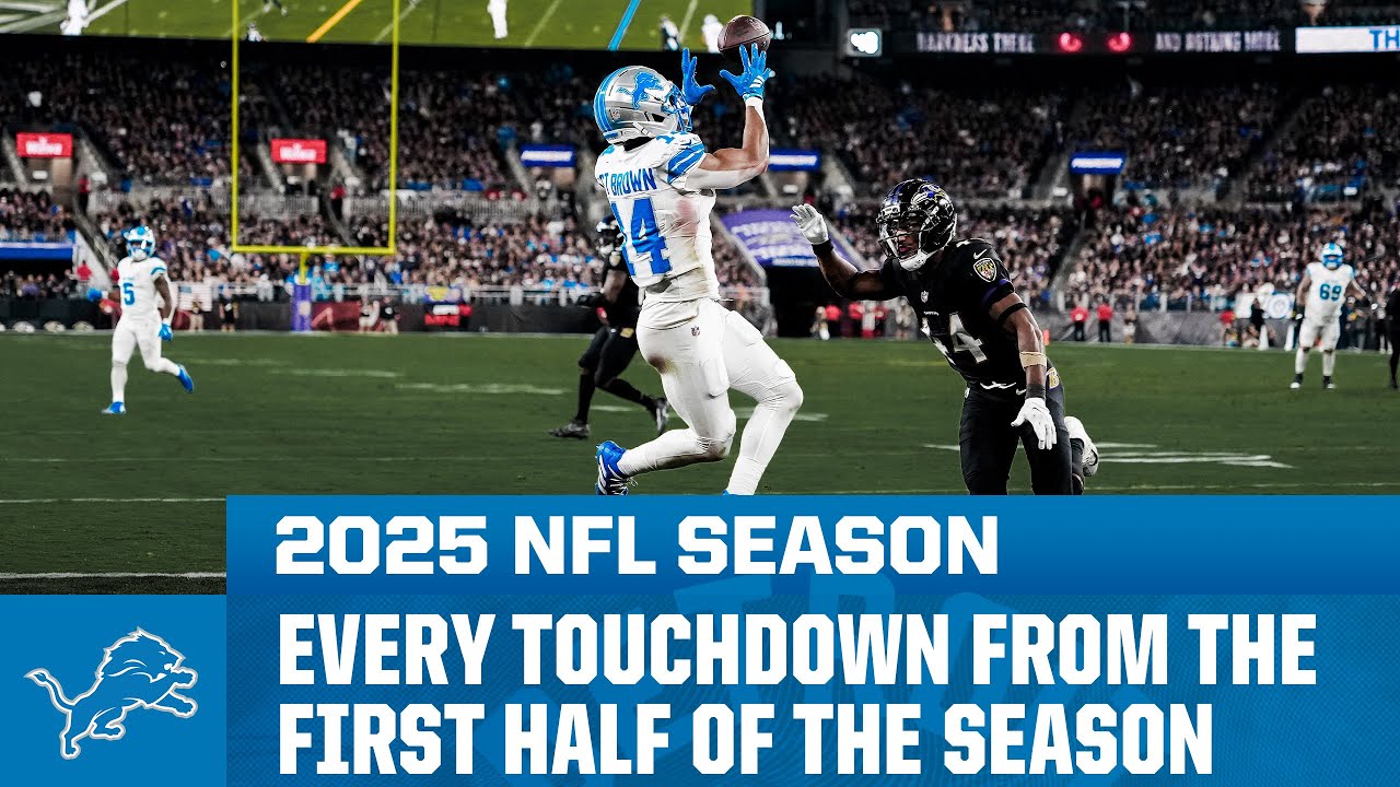 Every touchdown from the first half of the 2025 NFL Season | Detroit Lions Highlights Every touchdown from the first half of the 2025 NFL Season | Detroit Lions Highlights