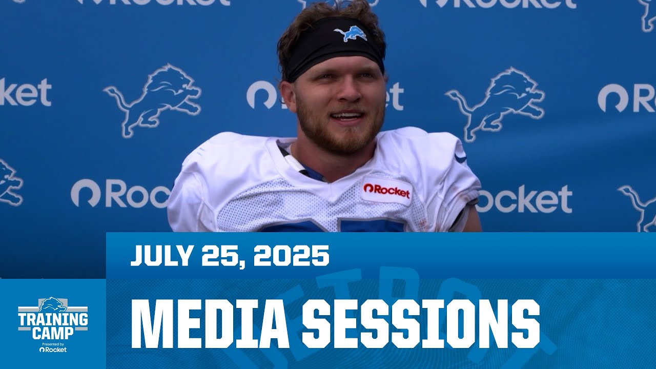 Detroit Lions players meet with the media on July 25 | 2025 Training Camp Day 5 Detroit Lions players meet with the media on July 25 | 2025 Training Camp Day 5