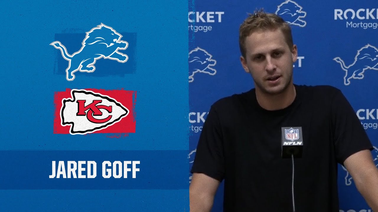 Jared Goff postgame media availability | 2023 Week 1: Lions vs. Chiefs Jared Goff postgame media availability | 2023 Week 1: Lions vs. Chiefs