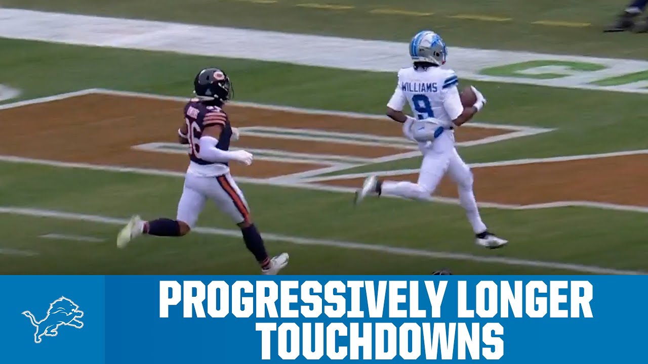 Touchdowns that get progressively longer | 2024 Detroit Lions Touchdowns that get progressively longer | 2024 Detroit Lions