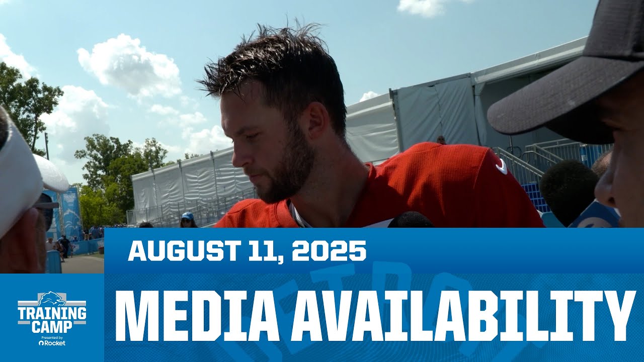 Detroit Lions players meet with the media on August 11 | 2025 Training Camp Day 12 Detroit Lions players meet with the media on August 11 | 2025 Training Camp Day 12