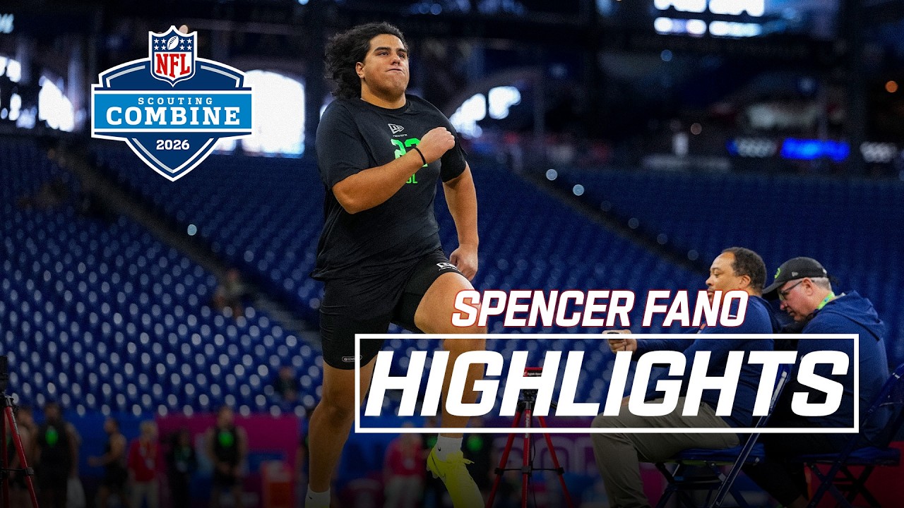 Spencer Fano’s 2026 NFL Scouting Combine Workout Spencer Fano’s 2026 NFL Scouting Combine Workout
