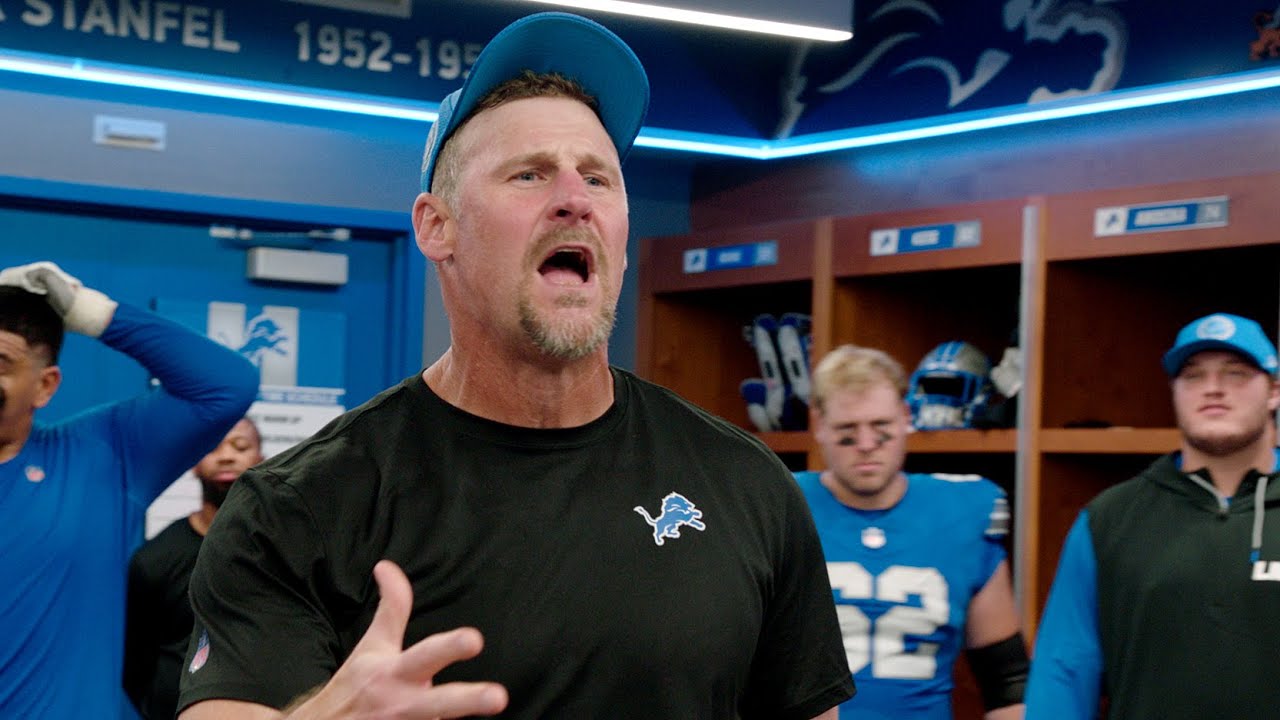 Lions vs. Rams postgame locker room celebration Lions vs. Rams postgame locker room celebration