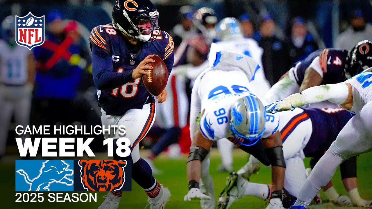 Detroit Lions vs Chicago Bears Game Highlights | 2025 NFL Season Week 18 Detroit Lions vs Chicago Bears Game Highlights | 2025 NFL Season Week 18