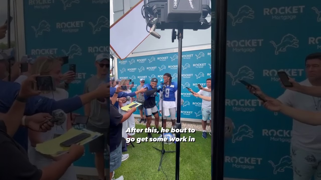 Amon-Ra St. and Jameson Williams Post-Practice | Detroit Lions #shorts Amon-Ra St. and Jameson Williams Post-Practice | Detroit Lions #shorts
