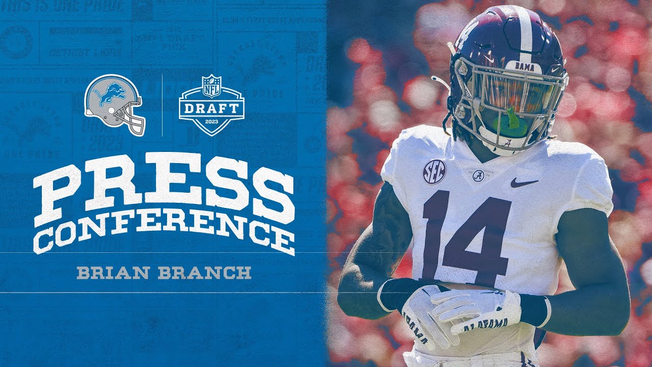 Brian Branch speaks to the media on April 28 Brian Branch speaks to the media on April 28