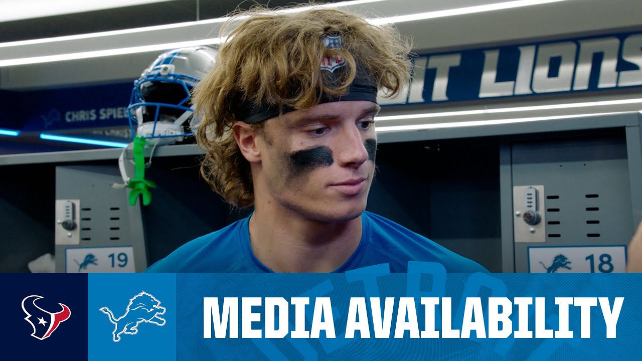Detroit Lions players meet with the media | 2025 NFL Preseason Week 2: Lions vs. Texans Detroit Lions players meet with the media | 2025 NFL Preseason Week 2: Lions vs. Texans