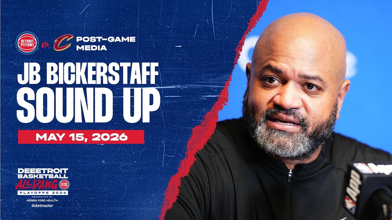 Round 2 Game 6: Post-Game Press Conference: J.B. Bickerstaff | Pistons vs. Cavs | 05.15.26 Round 2 Game 6: Post-Game Press Conference: J.B. Bickerstaff | Pistons vs. Cavs | 05.15.26