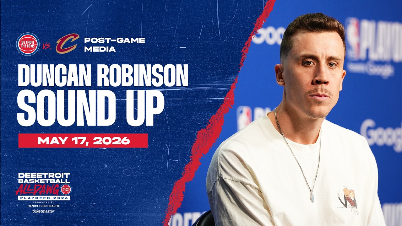 Round 2 Game 7: Post-Game Press Conference: Duncan Robinson | Pistons vs. Cavs | 05.17.26 Round 2 Game 7: Post-Game Press Conference: Duncan Robinson | Pistons vs. Cavs | 05.17.26