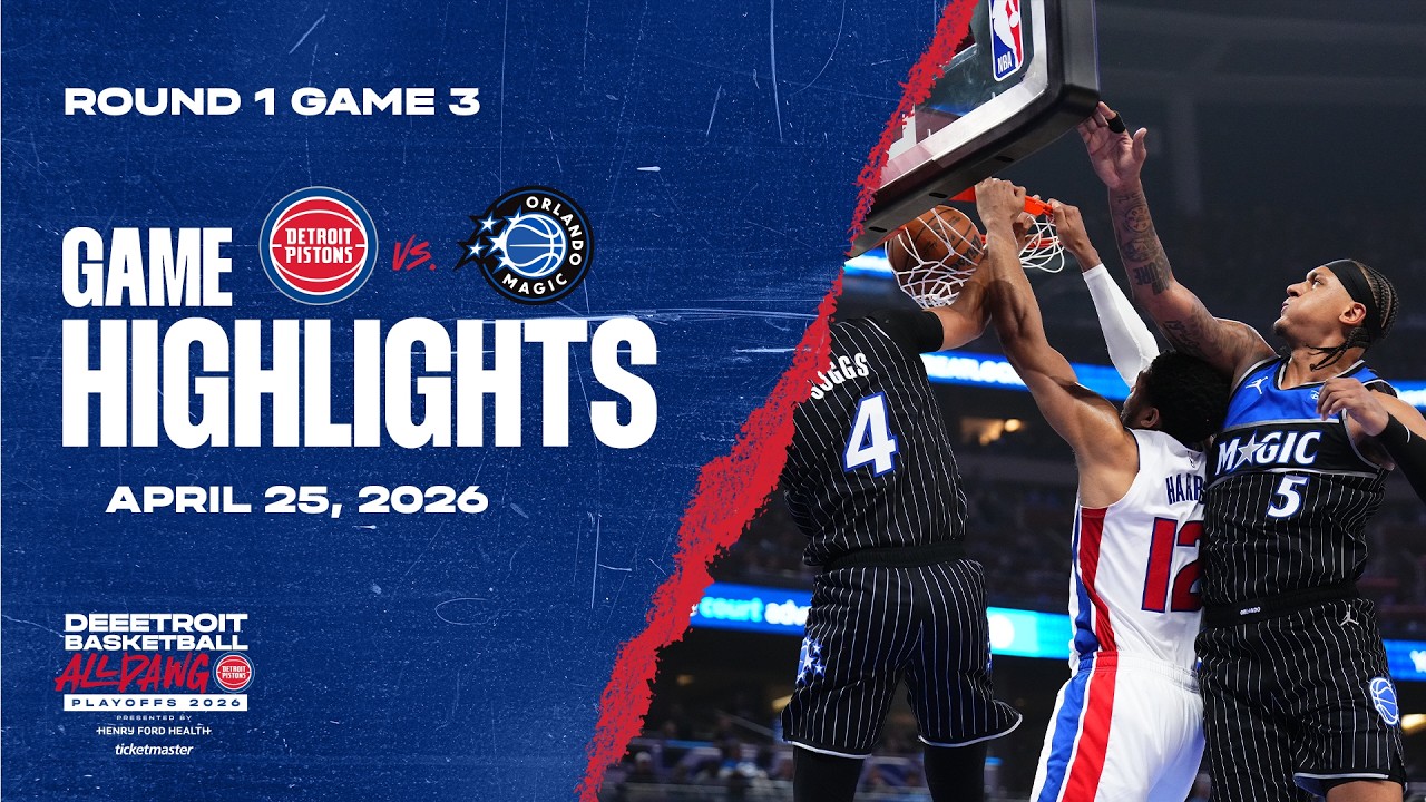 Detroit Pistons vs. Orlando Magic | GAME HIGHLIGHTS | 04.25.26 Detroit Pistons vs. Orlando Magic | GAME HIGHLIGHTS | 04.25.26