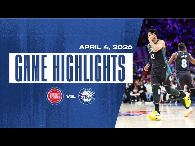 Pistons Lock Up East’s Top Seed in Philadelphia | Game Highlights | 4.04.26 Pistons Lock Up East’s Top Seed in Philadelphia | Game Highlights | 4.04.26