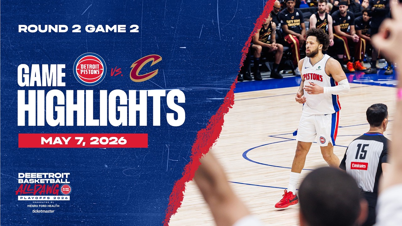 Pistons Win Game Two | Detroit Pistons vs. Cleveland Cavilers GAME HIGHLIGHTS | 05.07.26 Pistons Win Game Two | Detroit Pistons vs. Cleveland Cavilers GAME HIGHLIGHTS | 05.07.26