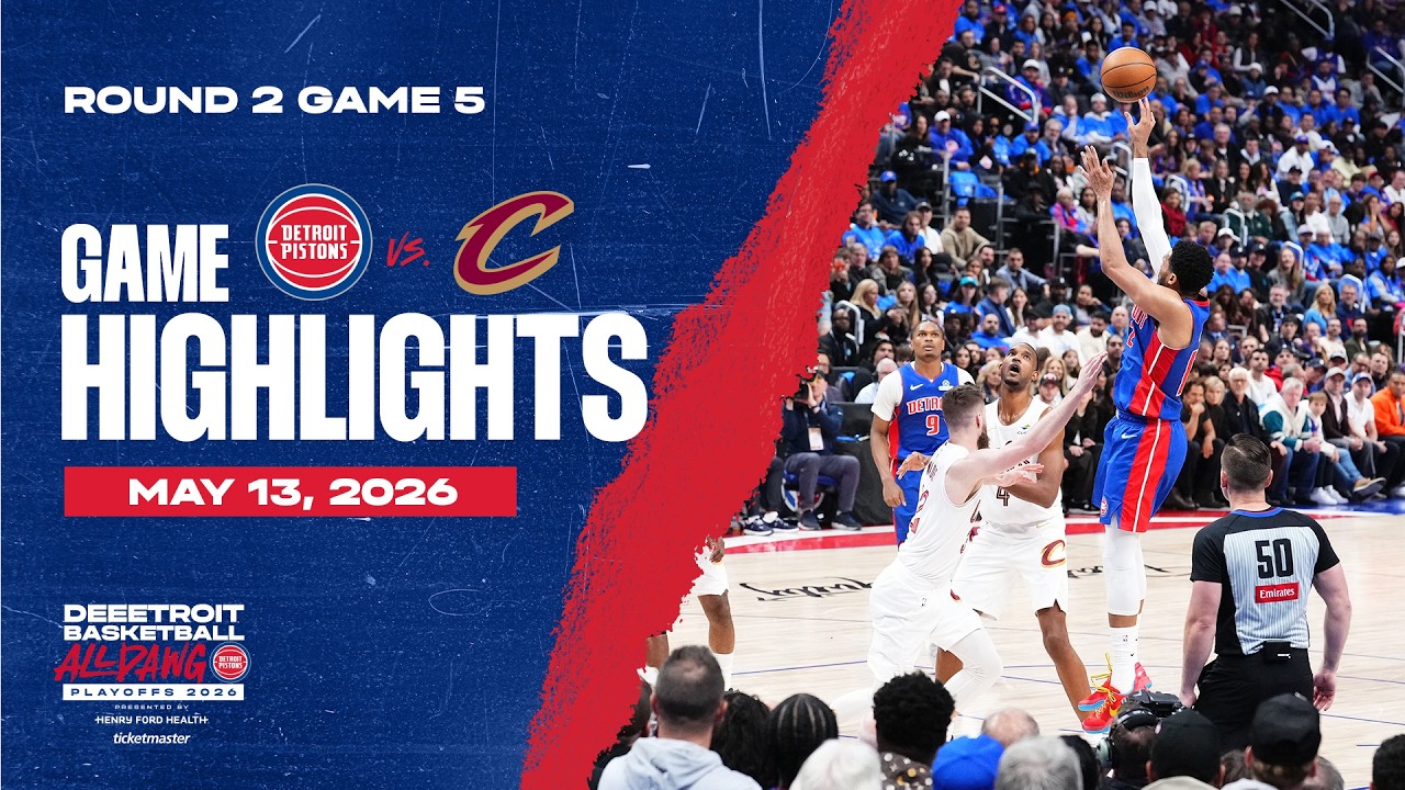 Detroit Pistons vs. Cleveland Cavaliers | ROUND 2 GAME 5 HIGHLIGHTS | 05.13.26 Detroit Pistons vs. Cleveland Cavaliers | ROUND 2 GAME 5 HIGHLIGHTS | 05.13.26