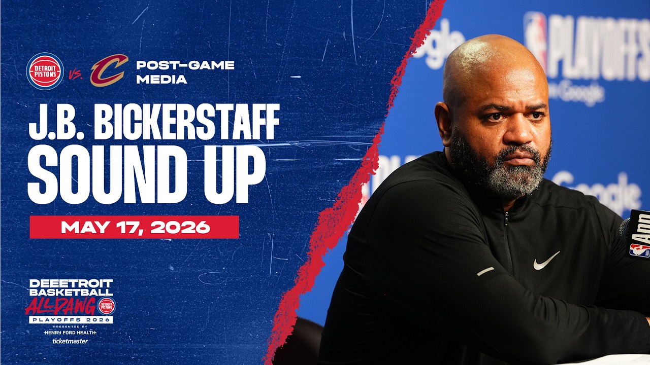 Round 2 Game 7: Post-Game Press Conference: J.B. Bickerstaff | Pistons vs. Cavs | 05.17.26 Round 2 Game 7: Post-Game Press Conference: J.B. Bickerstaff | Pistons vs. Cavs | 05.17.26
