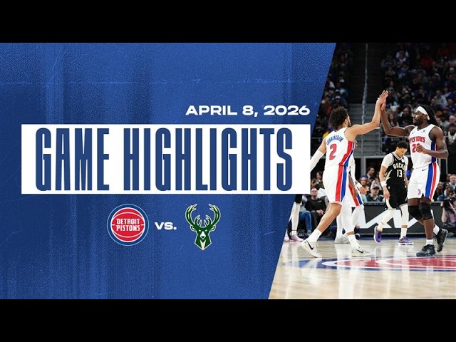 Pistons Win Last Home Game Of The Season | Detroit Pistons vs. Milwaukee Bucks | GAME HIGHLIGHTS Pistons Win Last Home Game Of The Season | Detroit Pistons vs. Milwaukee Bucks | GAME HIGHLIGHTS