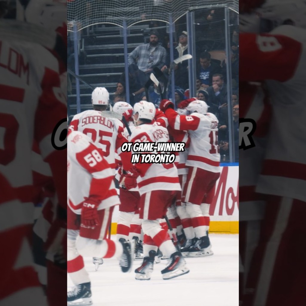 Mo Seider and Dylan Larkin connect on the overtime game-winner in Toronto Mo Seider and Dylan Larkin connect on the overtime game-winner in Toronto